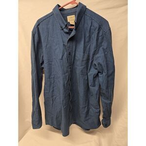 L.L.Bean Blue Plaid Long Sleeve Button Up Shirt Size Large-Tall‎ Traditional Fit